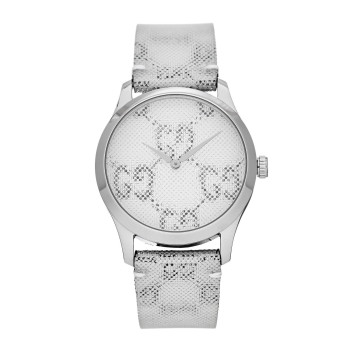 GUCCI Stainless Steel Calfskin 38mm G-Timeless GG Hologram Quartz Watch