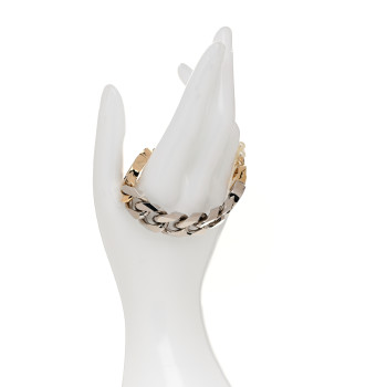 CHRISTIAN DIOR Metal Pearl CD Bracelet Gold Silver