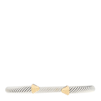 DAVID YURMAN Sterling Silver 14K Yellow Gold 5mm Cable Classics Bracelet