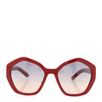 PRADA Acetate Geometric Sunglasses SPR 08X Red