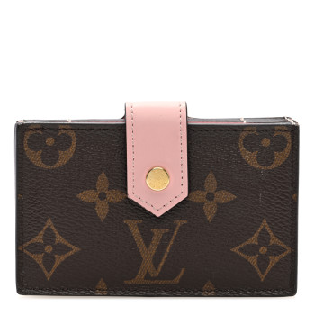 LOUIS VUITTON Monogram Gusset Card Holder Rose Ballerine