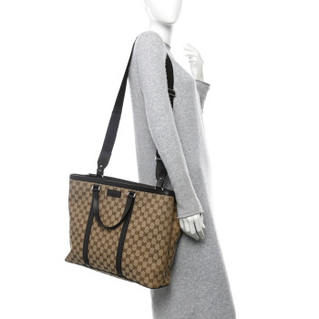 GUCCI GG Monogram Large Joy Tote Bag Dark Brown
