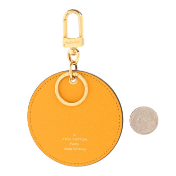 LOUIS VUITTON Monogram 2022 Christmas Animation New York Soho Bag Charm Key Ring Yellow