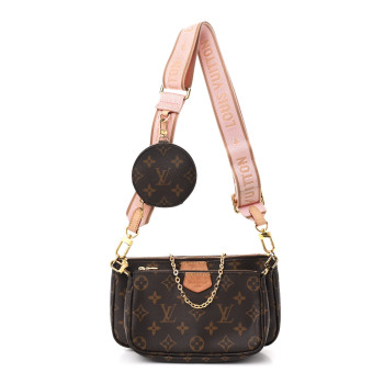 LOUIS VUITTON Monogram Multi Pochette Accessories Rose Clair