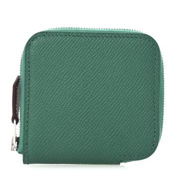 HERMES Epsom Silk'in Coin Purse Vert Jade