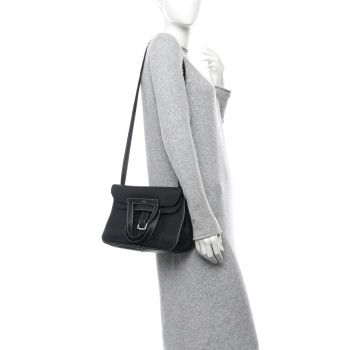 HERMES Taurillon Clemence Halzan 31 GM Black