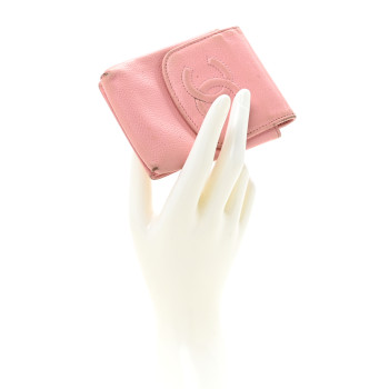 CHANEL Caviar Timeless CC Cigarette Case Pink