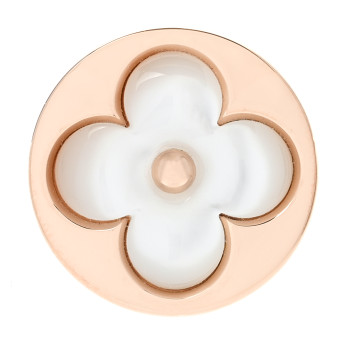 LOUIS VUITTON 18K Pink Gold Mother of Pearl Color Blossom Sun Stud Earring