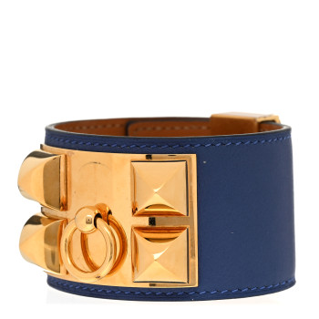 HERMES Swift Collier de Chien CDC Bracelet T2 Bleu Agate
