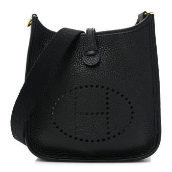 HERMES Taurillon Clemence Evelyne TPM Black