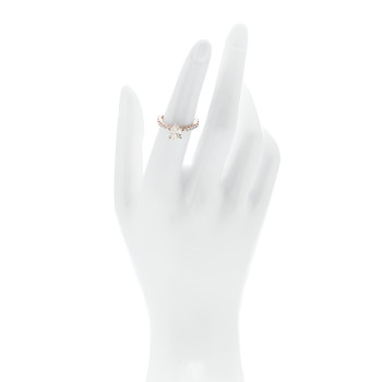 PARKER & WEST BY FASHIONPHILE 18K Rose Gold Diamond 1.014ct Pear Cut Pave Band Engagement Ring  51 5.75