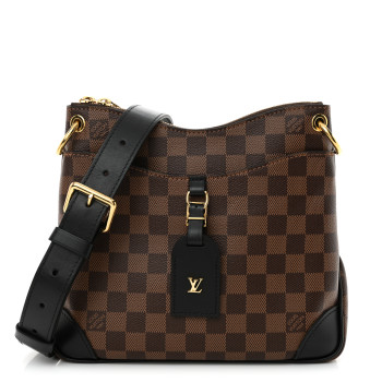 LOUIS VUITTON Damier Ebene Odeon PM Black
