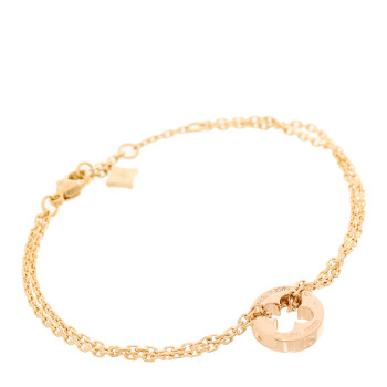 LOUIS VUITTON 18K Rose Gold Empreinte Chain Bracelet