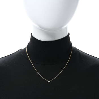 TIFFANY 18K Yellow Gold Diamond .14ct Elsa Peretti Diamonds by the Yard Pendant Necklace