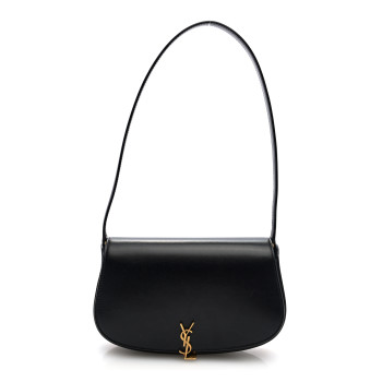 SAINT LAURENT Box Calfskin Mini Voltaire Shoulder Bag Black