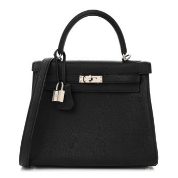 HERMES Togo Kelly Retourne 25 Black