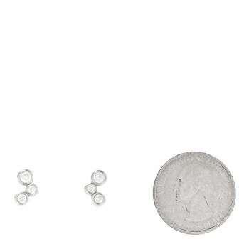 TIFFANY Platinum Diamond Bubbles Stud Earrings