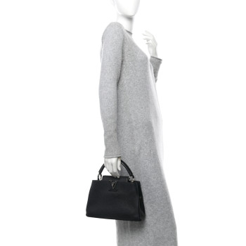 LOUIS VUITTON Taurillon Capucines BB Black