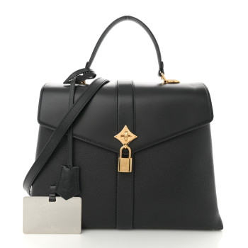 LOUIS VUITTON Grained Smooth Calfskin Rose Des Vents MM Black