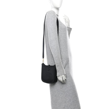 HERMES Taurillon Clemence Evelyne TPM Black
