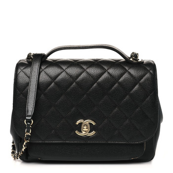 CHANEL Caviar Quilted Large Business Affinity Flap Black