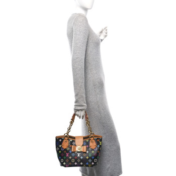 LOUIS VUITTON Monogram Multicolor Annie MM Black