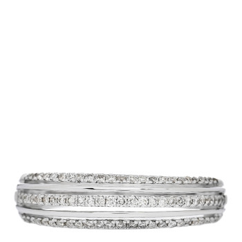 PARKER & WEST BY FASHIONPHILE 18K White Gold Diamond .25ctw 5 Row Pave Band Ring 53 6.25