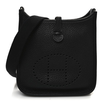 HERMES Taurillon Clemence Evelyne TPM Black