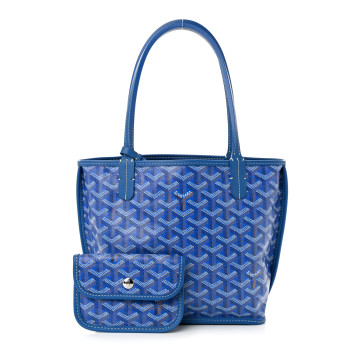 GOYARD Goyardine Reversible Mini Anjou Sky Blue