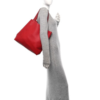 HERMES Taurillon Clemence Double Sens Reversible Tote 36 Rubis Bougainvillea