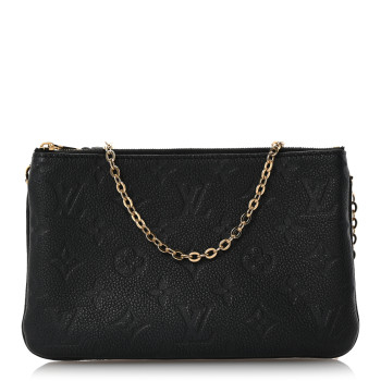 LOUIS VUITTON Empreinte Double Zip Pochette Black