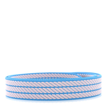 HERMES Toile Swift 25mm Sangle Cordage Shoulder Strap Azur Mauve Pale Gold