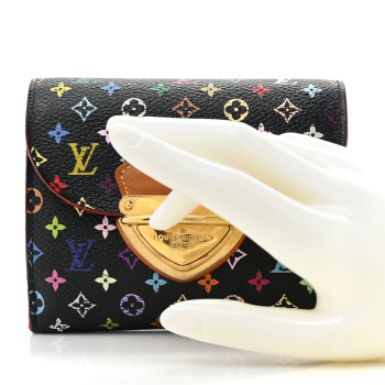 LOUIS VUITTON Monogram Multicolor Joey Wallet Black Grenade