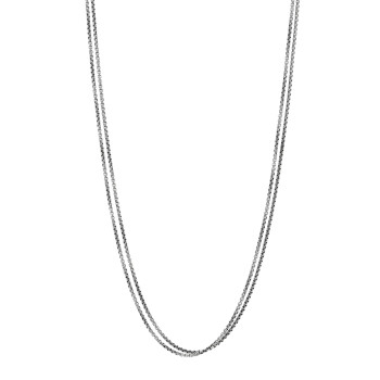 DAVID YURMAN Sterling Silver 14K Yellow Gold 2.7mm Small Box Chain Necklace 72"
