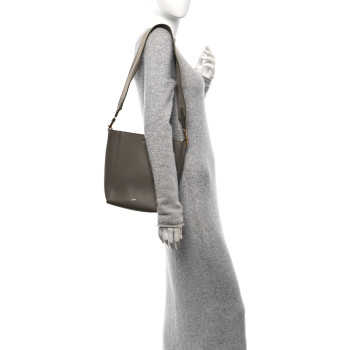 CELINE Soft Grained Calfskin Small Sangle Bucket Bag Taupe