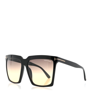 TOM FORD Acetate Sabrina Square Sunglasses TF764 Black