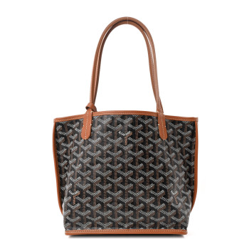GOYARD Goyardine Reversible Mini Anjou Black Gold