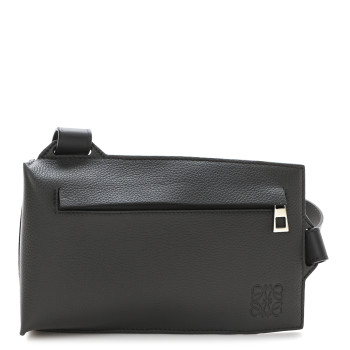 LOEWE Soft Grained Calfskin Vertical T-Pocket Crossbody Bag Anthracite