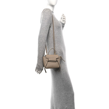 CELINE Grained Calfskin Pico Belt Bag Light Taupe