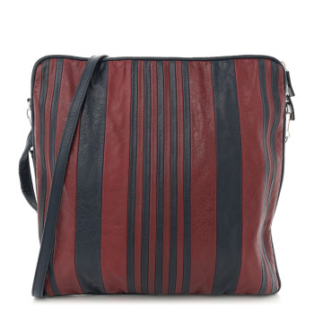 BALENCIAGA Agneau S Cushion Square Crossbody Dark Night Red
