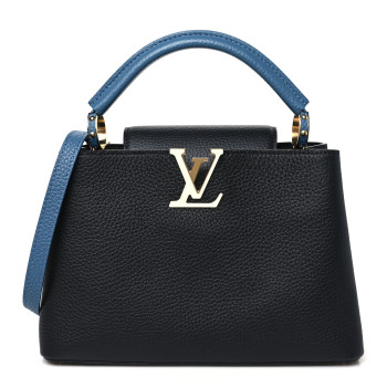 LOUIS VUITTON Taurillon Capucines BB Black General Blue