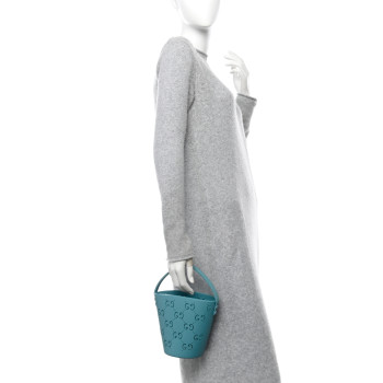 GUCCI Rubber Kids GG Bucket Bag Dusty Azure