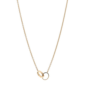 CARTIER 18K Yellow Gold Interlocking LOVE Necklace