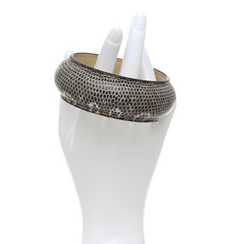 HERMES Lizard Extra Large Astral Bracelet M Ombre White