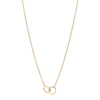 CARTIER 18K Yellow Gold Interlocking LOVE Necklace