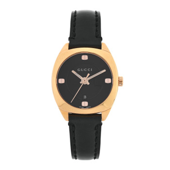 GUCCI Stainless Steel Calfskin 29mm GG2570 Quartz Watch Black