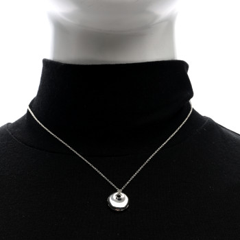 TIFFANY Sterling Silver Elsa Peretti Round Disc Pendant Necklace