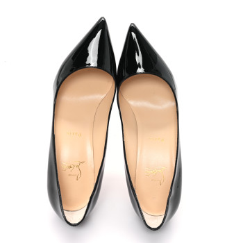 CHRISTIAN LOUBOUTIN Patent Pigalle Follies 85 Pumps 41 Black