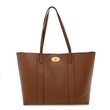 MULBERRY Small Classic Grain Bayswater Tote Oak Oxford Blue