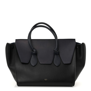 CELINE Smooth Calfskin Medium Tie Knot Tote Navy Blue